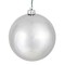 3 in. Silver Shiny Ball Christmas Ornament with Drilled 12 per Bag